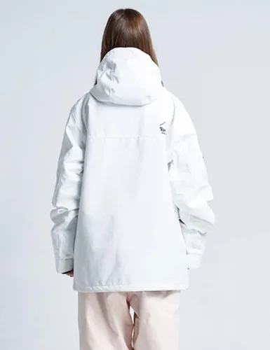 Miniatura 4 de Chaqueta de esquí impermeable para mujer, abrigo de nieve cálido de invierno, chaqueta de snowboard con capucha