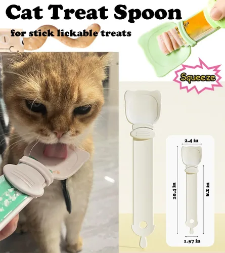 Miniatura 6 de Cucharas para latas de comida para perros y gatos, tapas de silicona para latas de comida para perros y gatos, abrelatas, espátula de comida