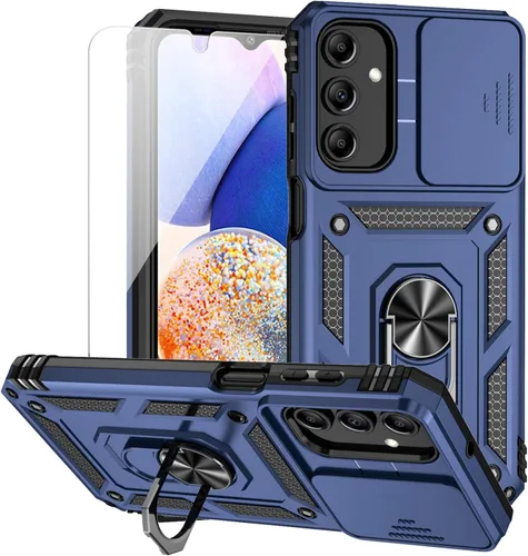 Miniatura 16 de Funda para Samsung Galaxy A15 5G con cubierta para lente de cámara, protector de pantalla HD, doble capa de grado militar, probada contra caídas