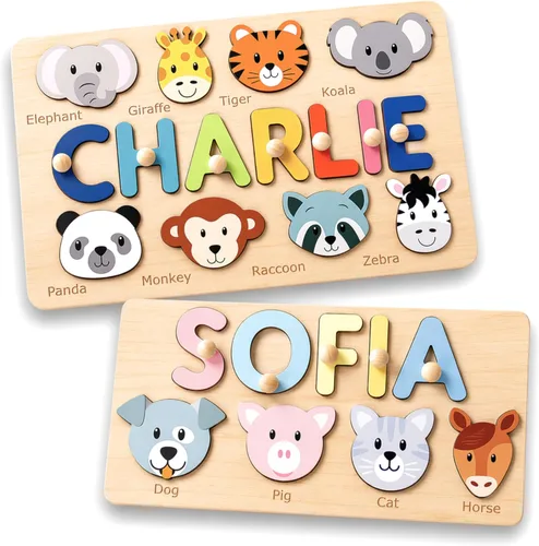 Rompecabezas de nombre personalizado para niños, regalos personalizados para bebés, rompecabezas con nombre personalizado para niños pequeños de 1 a