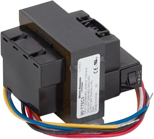 Miniatura 3 de WHITE RODGERS 90-T75C3 24V SEC, 50/60 HZ 120/208/240V PRI, 75VA, montaje de pie, transformador, con disyuntor