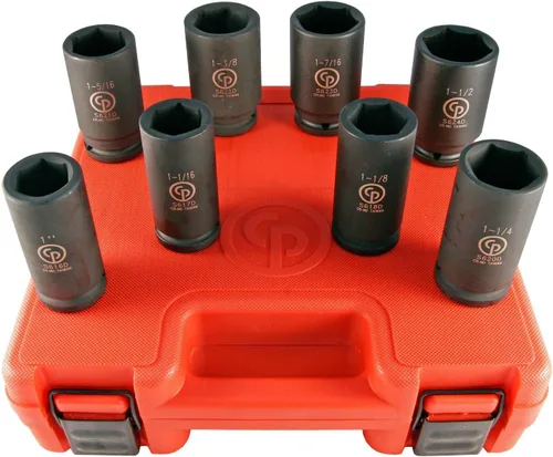 Miniatura 3 de Chicago Pneumatic SS814D - Unidad cuadrada de 1 pulgada, métrica profunda, 6 puntos, juego de llaves de impacto (4 piezas)