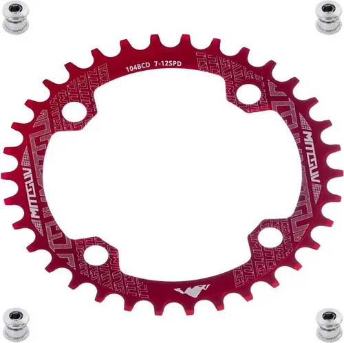 Miniatura 15 de YBEKI Plato de grado profesional 104BCD (30-52T) CNC 7075-T6 Aluminio Narrow-Wide MTB/Carretera Redondo Ovalado Corona de Bicicleta Compatible