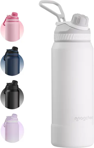 Miniatura 27 de Botella de agua aislada de 24 onzas, acero inoxidable al vacío de doble pared, diseño de boca ancha, botella reutilizable a prueba de fugas