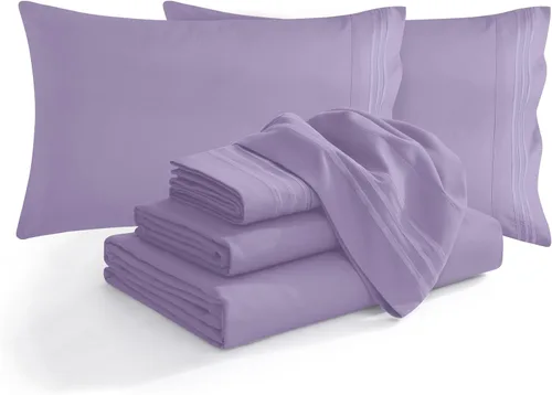 Elegant Comfort - Juego de ropa de cama resistente a arrugas y decoloración más acogedor, sábana bajera elástica en todo el contorno, bolsillo