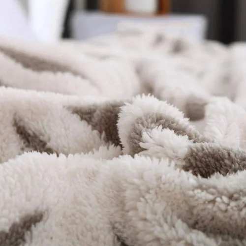 Miniatura 3 de LOMAO – Manta de vellón sherpa, suave y mullida de doble faz para sillón, sofá o cama (gris, 40 x 50 pulgadas)