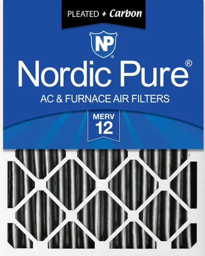 Miniatura 19 de Nordic Pure 12 x 24 x 4 (tamaño real: 11 1/2 x 23 3/8 x 3 5/8) de carbono puro plisado para reducción de olores Merv 8, filtro para horno, 1 paquete