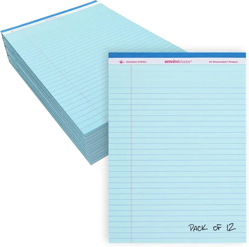 Miniatura 20 de ROARING SPRING Enviroshades - Bloc de notas de colores reciclados, paquete de 3, 40 hojas, 8.5 x 11.75 pulgadas, el paquete incluye 1 de cada