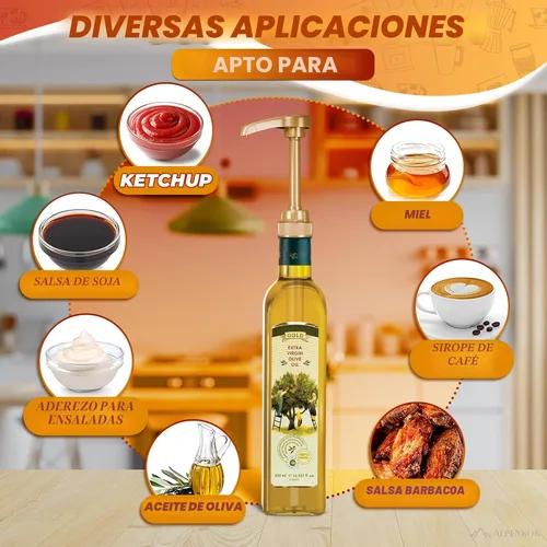 Miniatura 6 de Dispensador de jarabe de café, 4 unidades, funciona como bomba de jarabe delgada y Torani, se adapta a varias botellas de 25.4 onzas, dispensación