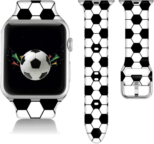 Miniatura 15 de Compatible con Apple Watch de béisbol de 38/40/41/42/44/45/46/1.929 in para mujeres y hombres, correa de silicona suave para regalo de caballo