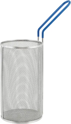 Winco MPN-59 Cesta de pasta para hervir pasta, acero inoxidable, 5 "x 9", colador cilíndrico para pasta (MPN-59)