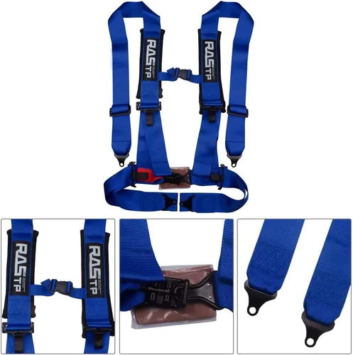 Miniatura 3 de RASTP Arnés de seguridad de 4 puntos con acolchado de 3 pulgadas (negro)