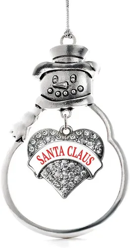 Miniatura 104 de Inspired Silver - Big Sis - Adorno de Navidad plateado - Adorno de árbol de Navidad con dije de corazón con circonita cúbica - Decoración colgante
