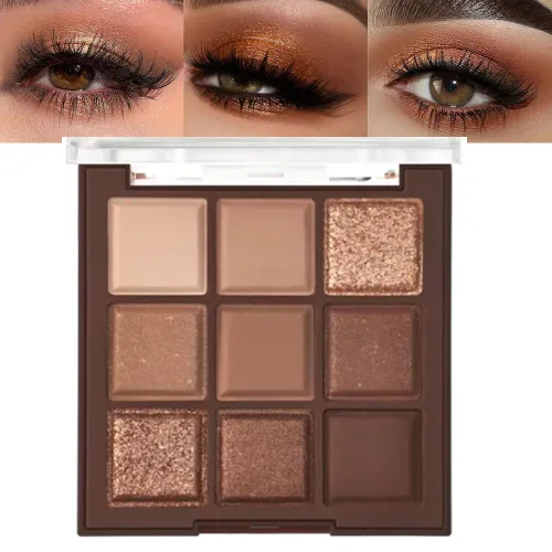 Miniatura 8 de CAKAILA Paleta de sombra de ojos mate de 10 colores, color gris y gris topo, paleta de sombra de ojos neutra, paleta de maquillaje de larga