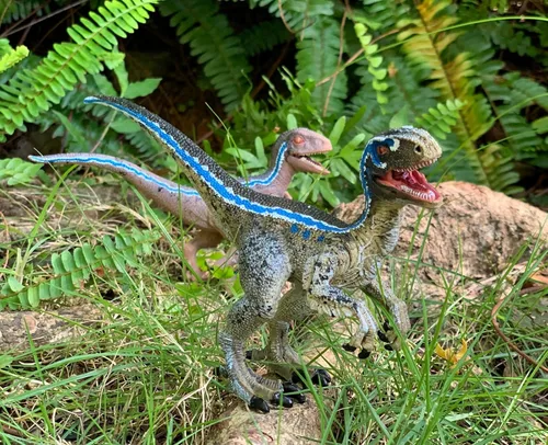Miniatura 7 de Gemini&Genius Juguete de dinosaurio Velociraptor para niños, dinosaurio Raptor con mandíbula y manos móviles, regalo de dinosaurio realista