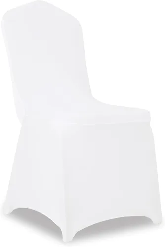 Miniatura 11 de 1 paquete de fundas elásticas negras para sillas de poliéster, elastano, universales, lavables, extraíbles, para bodas, banquetes, eventos, fiestas
