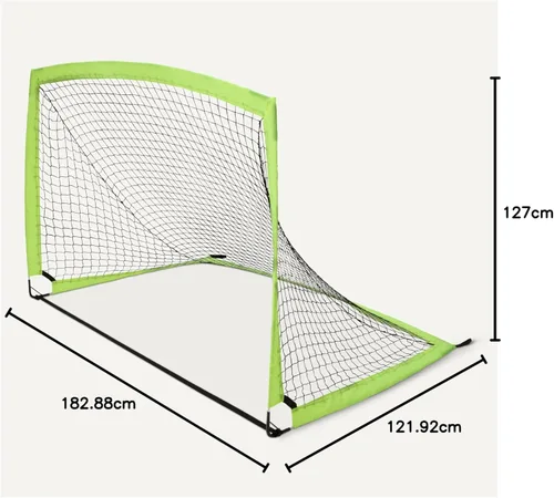 Miniatura 12 de Amazon Basics Red de portería de fútbol portátil desplegable para entrenamiento en el patio trasero