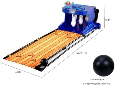 Miniatura 3 de Juego de bolera electrónica para interiores: consola deportiva portátil con puntuación automática, fácil de usar y almacenar, perfecto