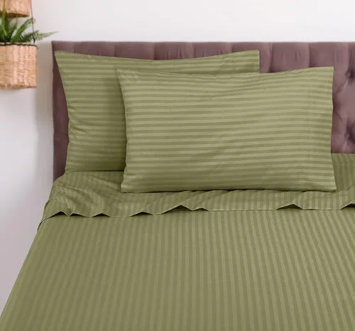 Miniatura 79 de ROYALE LINENS Juego de sábanas Cal King de 4 piezas, ropa de cama de microfibra suave cepillada de 1800 hilos, 1 sábana bajera, 1 sábana encimera, 2