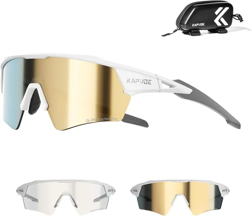 Miniatura 7 de KAPVOE Gafas de ciclismo fotocromáticas para hombres y mujeres, gafas de sol deportivas con protección UV, gafas de bicicleta de montaña, MTB