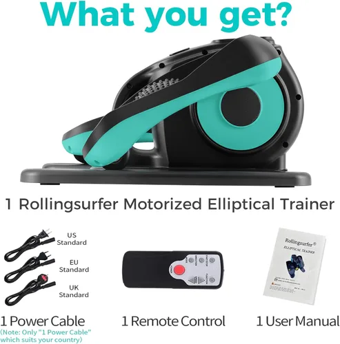 Miniatura 6 de Rollingsurfer Under Desk Elliptical Machine, Electric Leg Exerciser for Seniors, Compact Seated Pedal Exerciser, Portable Elliptical Trainer with