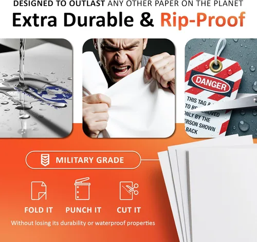 Miniatura 3 de TerraSlate - Papel para impresora resistente a la intemperie, 8 milésimas de pulgada, 8.5 x 11 pulgadas (250 hojas), papel impermeable para tarjetas