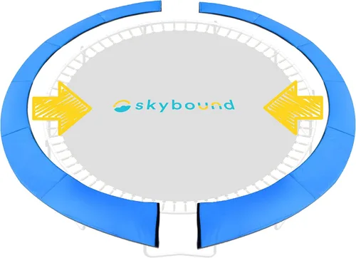 Miniatura 9 de SkyBound Almohadilla de seguridad universal de repuesto para trampolín, cubierta de resorte para marcos de 8, 10, 12, 14 y 15 pies, cómoda, duradera
