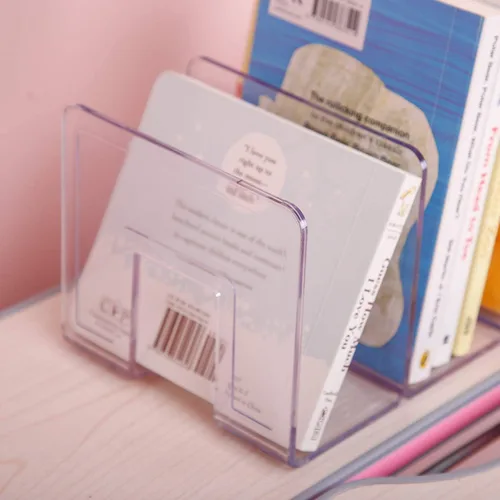 Miniatura 5 de YAGELI Organizador de archivos de escritorio de acrílico transparente, organizador de bolsos, divisor de embrague, carpeta de malla, suministros