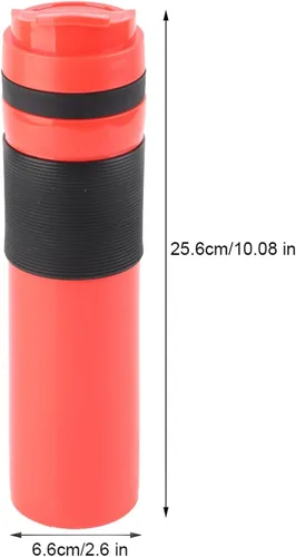 Miniatura 5 de Acouto Viaje prensa francesa 11.8 fl oz botella portátil té cafetera agua potable taza taza taza para viajar acampar al aire libre rojo