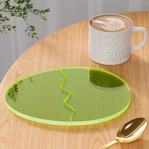 Miniatura 19 de Posavasos Decorativos de Acrílico, Posavasos Irregulares para Bar y Bebidas, Posavasos para Taza de Café con Forma de Nube Transparente, Perfecto