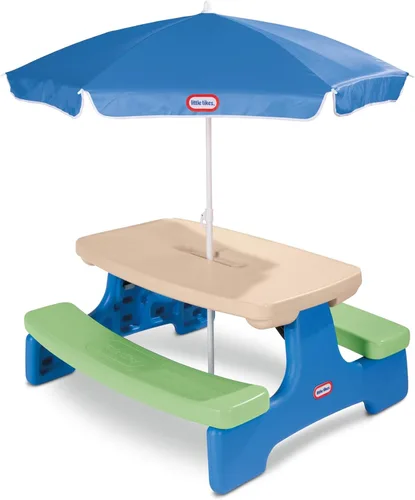 Mesa de picnic con sombrilla Little Tikes, fácil de guardar, na, Multicolor