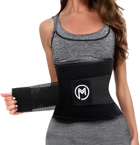 MERMAID'S MYSTERY Faja reductora de cintura con barras de apoyo para la espalda, cinturón de fitness que mejora el sudor para hombres y mujeres,