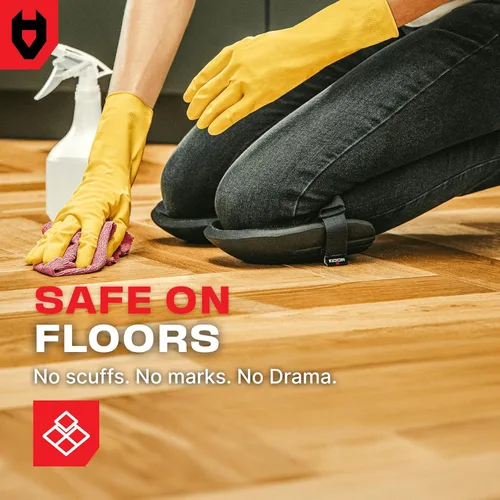 Miniatura 5 de NoCry Rodilleras ligeras de casa y jardín con cojín de goma EVA impermeable, recubrimiento interno suave y facilidad de ajuste con tiras de velcro