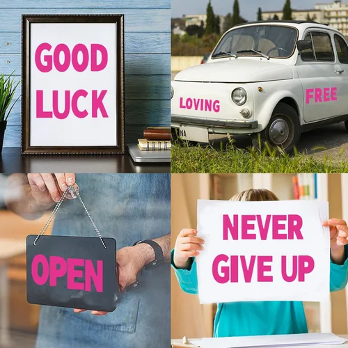 Miniatura 6 de Starboling Calcomanías del alfabeto rojo rosa, 3 pulgadas, 40 hojas, vinilo autoadhesivo para números de buzón, tablones de anuncios y decoración