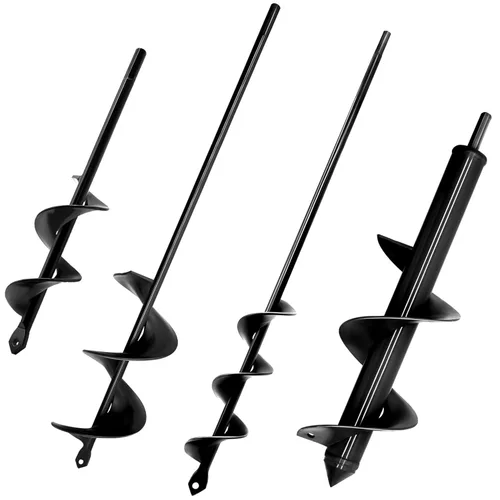 Broca de taladro para plantar 1.6 x 9 pulgadas + 1.6 x 16.5 pulgadas + 2.8 x 16.5 pulgadas + 3 x 12 pulgadas, taladro en espiral de jardín de alta