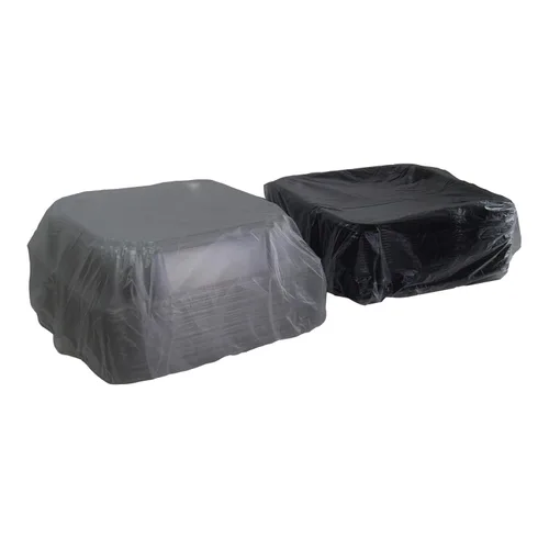 Miniatura 2 de Sabert Bandeja cuadrada UltraStack negra de 12 pulgadas con tapa transparente de cúpula de 3 pulgadas, plástico duradero, desechable, 25