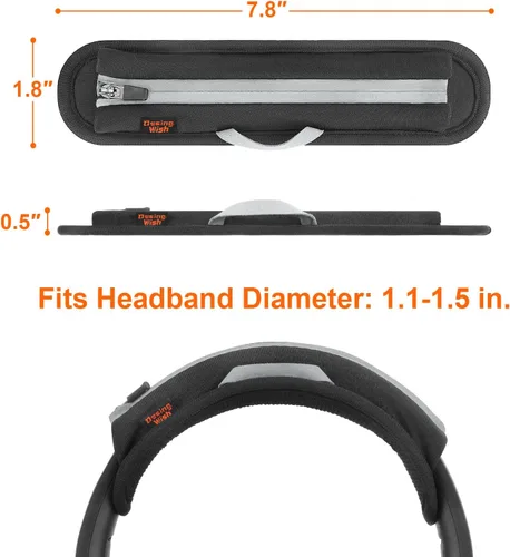 Miniatura 2 de Funda universal de repuesto para diadema de auriculares, funda de cojín para diadema compatible con Sony, Bose, Beats, JBL Protector de banda
