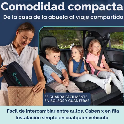 Miniatura 5 de Hiccapop UberBoost Asiento Elevador Inflable para Automóvil Asiento Elevador Estrecho sin Respaldo Inflable para Viajes Asiento Elevador Negro