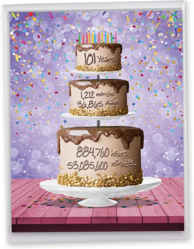 Miniatura 14 de NobleWorks Divertida tarjeta de cumpleaños 101 extra grande 101º hito tarjeta de felicitación de cumpleaños de 8.5 x 11 pulgadas con sobre