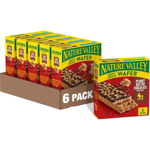 Miniatura 11 de Nature Valley Barras de Waffle Cremosas y Crujientes, Arándano, Grano Entero, 5 Barras, 6.5 oz