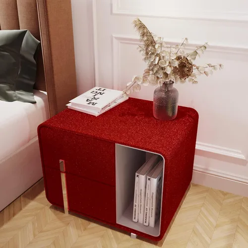 Miniatura 6 de VEELIKE Papel tapiz con purpurina roja de 15.7''x118'' autoadhesivo con brillo que se despega y pega, papel tapiz removible con purpurina brillante