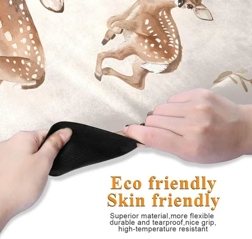 Miniatura 3 de Deer Yoga Mat Non Slip Thick Kids Eco Friendly Rubber Workout Foldable Yoga Mat Women Exercise