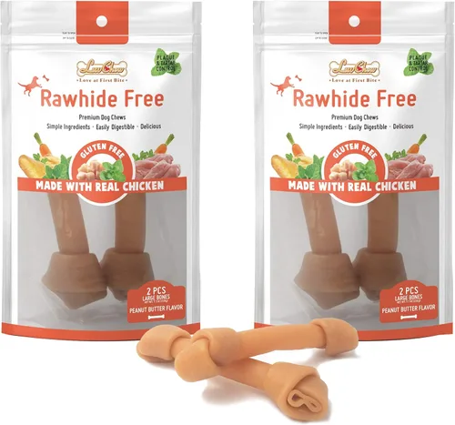 Miniatura 9 de LuvChew Trata de perro de hilo dental triple libre de cuero crudo 15 unids/bolsa