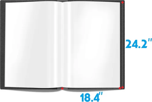 Miniatura 3 de Libro de presentación de 40 bolsillos transparentes, fundas protectoras, portafolio de arte, libro transparente para obras de arte, hoja de informe
