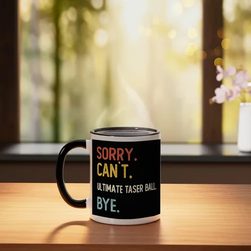 Miniatura 3 de Sorry Can't Ultimate Taser Bye Shirts Ultimate Taser Lovers Ceramic Mug, Black/White