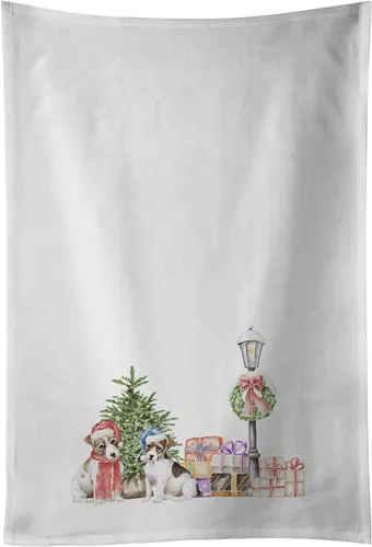 Miniatura 8 de Caroline's Treasures CK8100WTKT - Juego de 2 toallas de cocina con diseño de bulldog francés con diseño de país de las maravillas navideñas