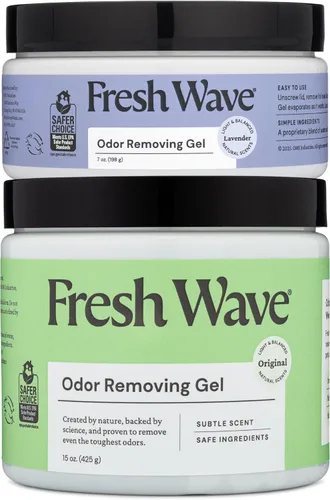 Miniatura 21 de Fresh Wave Gel eliminador de olores, 7 onzas, paquete de 3 absorbentes de olores para el hogar, alivio de olores más seguro, eliminador de olores