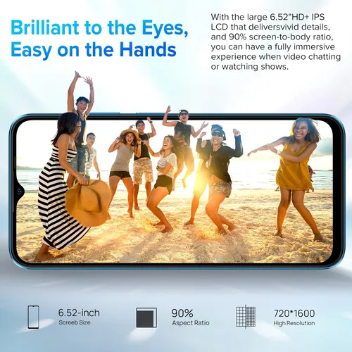 Miniatura 4 de Teléfonos Celulares Ulefone Desbloqueados, Note 16 Pro 12GB + 128GB, 8-Core, Pantalla HD+ de 6.52" Smartphone Desbloqueado, Android 13, 50MP + 8MP