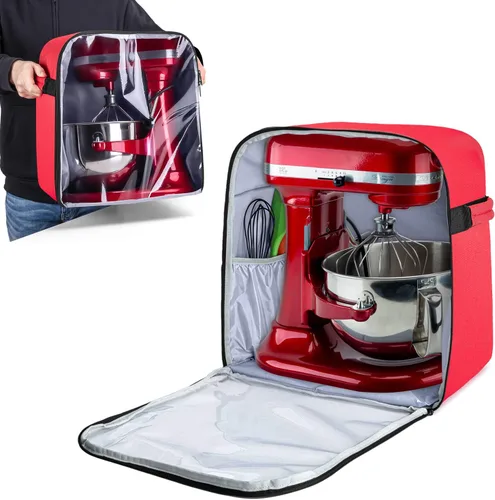 Miniatura 8 de Luxja Cubierta antipolvo compatible con mezcladores KitchenAid de 6 a 8 cuartos (con una almohadilla de relleno inferior), cubierta antipolvo