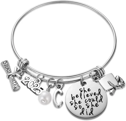 Miniatura 6 de Ukodnus Regalo de graduación de clase 2024 – Pulsera de graduado de último año 2024 – Regalos de graduación inspiradores para ella – 26 pulseras